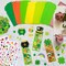 St. Patrick's Day Crafts Kits Shamrock Foam Bookmark Craft DIY St. Patrick's Day Bookmark Decoration with Lucky Clover Foam Stickers for Irish Holiday Classroom Party Favors 24 Sets